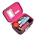 Travel Makeup Bag with Mirror Premium Vegan Designer Make Up Bag Organizer Train Case for Women PU Vegan Leather Cosmetic toiletry Travel bag (Brown)