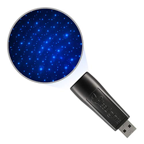 412zgtBO6VL BlissLights Starport USB Laser Star Projector for Game Room Decor, Bedroom Night Light, or Galaxy Mood Lighting Ambiance (Blue)