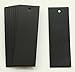 GANSSIA Rectangle Shape Black Hang Tag for Garment with Free Cut Strings Pack of 100 Pcs 1.06