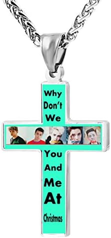 Why Don't We Jewelry Zinc Alloy Chain Cross Pendant Necklace for Men Women with Necklace