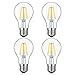 Dimmable Edison LED Bulb A19, Kohree 6W Vintage LED Filament Light Bulb, 4000K Daylight, 60W Incandescent Equivalent, E26 Medium Base Lamp for Restaurant,Home,Reading Room,Office, Pack of 4
