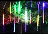 GoodPlay 8 Tubes 30CM Waterproof Falling Rain Lights,LED Lights Icicle Falling Cascade Tree Light for Wedding, Christmas ,Xmas, New Year, Party Decoration, Lighting (Multi-colour)