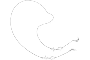 KAI Top Mask Holder Chain Lanyard Necklace Silver Eyeglasses Chain Sunglasses Chain for Women