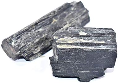 Pyramid Tatva Raw - Black Tourmaline with Mica Rough wt -100 gm Natural Crystal Healing & Harmony