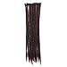 DAIRESS 10 Strands 22Inches Synthetic Dreadlock Extensions Single Ended Crochet Dreads Extension Reggae Hair Dread Locks Hippie Hair Extensions (#4 Medium Brown)