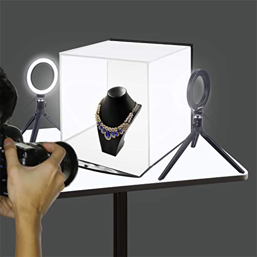 Folding Studio,Eoeth PULUZ Fat Cow Portable Softbox LED Photo Lightbox for Tabletop Photography LED Lighting Box Simple Folding Studio Set with 6-Color Background Cloth - Thumbnail 6