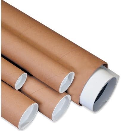 1 1/2 x 36" Kraft Tubes with Caps