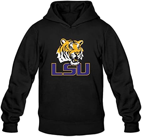 Lsu Louisiana State University Tiger Mike Men's custom Fleece Hoodie Black