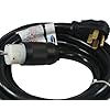 Conntek-1450SS2-25-25-Foot-Temporary-Power-Cord-50-Amp-125250-Volt-NEMA-14-50P-Generator-Plug-to-CS6364-Locking-Connector