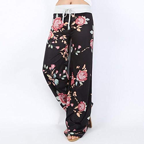 AODONG Pajama Pants for Women Soft,Floral Print Sleep Pants