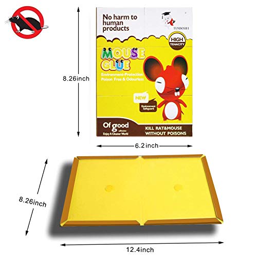 JCHOPE Mouse Trap, Mouse Glue Trap, Mouse Glue Traps, Mouse Glue Boards, Mouse Size Glue Traps Sticky Boards, Peanut Smell (5Pack)