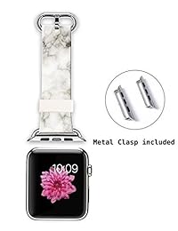 Apple Watch Strap Apple Watch correa 38 mm Patrón de pulsera correa de piel auténtica con última intervensión Adaptadores para Apple Watch Sport Edition 38 mm peony