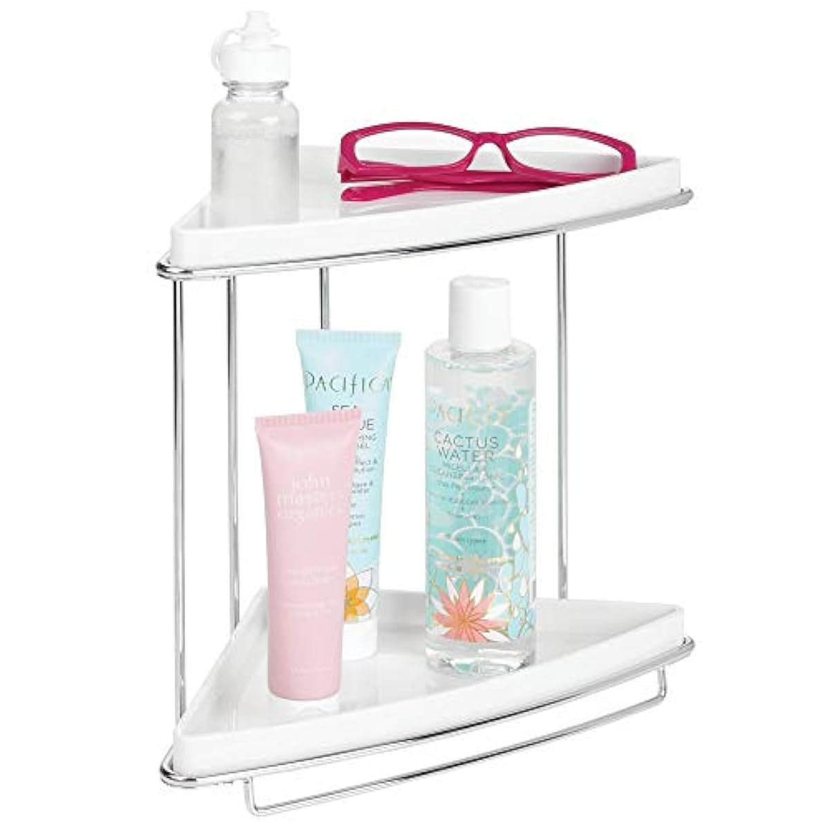 Metal 2Tier Corner Storage Organizing Caddy Stand for Bathroom Vanity