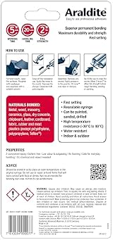 Araldite ARL400007 Rapid Epoxy Syringe 24ml Best Price Square view 2