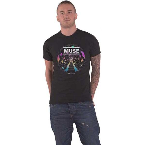 Amazon.com: Muse T Shirt 2Nd Law Album Band Logo Official Mens