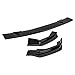 MotorFansClub 3pcs Front Bumper Lip Splitter Fit For Compatible With Infiniti Q50 Base 2018 2019 Trim Protection Splitter Spoiler, Black