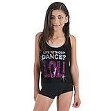 Gia-Mia Dance Big Girls LOL Lace Back Tank, Black, Large