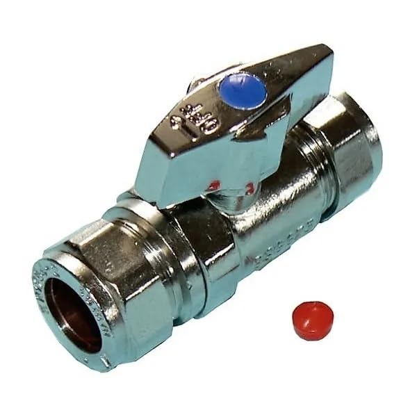 hep® 15MM Chrome ISOLATING Valve & Metal Lever Butterfly Handle Service Ball O FIX Valve