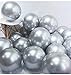 BALONAR 3.2g 12Inch 100pcs Metallic Chrome Balloon in Silver for Wedding Birthday Party Decoration (Silver) primary