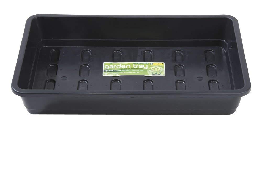 2 X 1 x Standard Full-Size Seed Tray, Black, no Holes, 38x6x24 cm