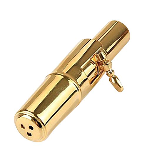 Metal Mouthpiece for Alto Saxophone Nozzle, Alto Plated Tenor Metal Saxophone Mouthpiece Gold Lacquer Mouthpiece Nozzle Sax Mouth Instruments