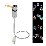 Nasuo (New RGB version) USB LED RGB Programmable Fan for PC Laptop Notebook Desktops Flexible Gooseneck Mini USB Programmable Fan Colorful Cooling Fan (Programmable Fan) (RGB)