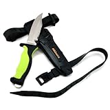 Promate Sharp Tip Titanium Dive Knife - KF593, Yellow/Black, Sharp Tip