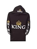 King Pullover Color Black Hoodie Hooded Sweatshirt