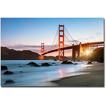 Dawn at the Golden Gate Bridge San Francisco Refrigerator Magnet Size 2.5