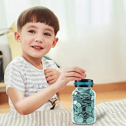 HeQiao Digital Coin Bank for US Coins (Light Blue)