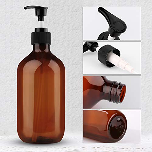 Yebeauty Pump Bottle, Pump Lotion Dispenser 17oz/500ml Empty Bottle with Pump Multipurpose for Emulsion Shampoo or Body Wash Bottle Pack of 2