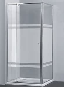 Mampara AURA Rectangular Pivotante con Lateral Fijo de 80 cm ...