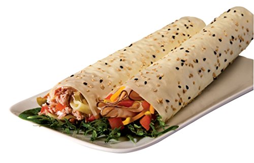 Norigami Non-GMO Gluten-Free Soy Wraps Sesame Seeds and Soy Wraps Poppy Seeds (6 Wraps Per Pack), Low Carbs, High Protein, Vegetarian, Ready To Fill And Serve Wraps, Thin And Healthy Wraps (2 Packs)