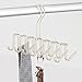 iDesign Classico Closet Organizer Rack for Ties, Belts - 14 Hooks, Satin