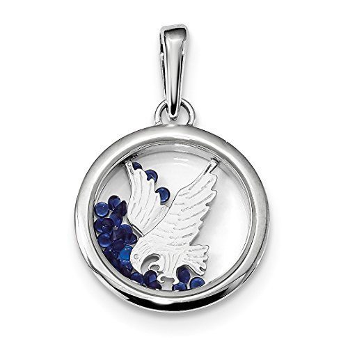 ICE CARATS 925 Sterling Silver Eagle Floating Glass Beads Pendant Charm Necklace Bird Fine Jewelry Ideal Mothers Day Gifts For Mom Women Gift Set From Heart