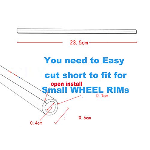 Yibid 72 PCS Universal Wheel Rim Spoke Skins Covers Wrap Decor Straws Coats Protector Kit for 8"-21" rims Motorcycle Bicycle Dirt Bike Yamaha Kawasaki Suzuki Reflective Guard Protector (Light Blue) - Thumbnail 4