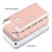 ULAK iPhone 5C Case, Slim Fit Lightweight 2in1 Rugged Flexible TPU Hard Plastic Hybrid Anti Scratches Dual Layer Shock Absorbtion Protective Cover for Apple iPhone 5C - Rose Gold