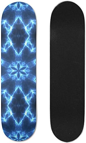 Electric Flowers Texture Skateboard Longboard Double-Kick Cruiser
