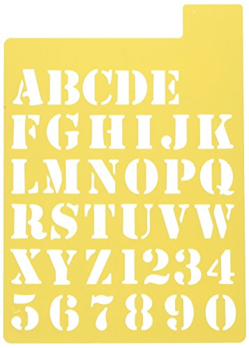 Darice 121725 Upper Case Alphabet Stencil, 3 Fonts in 1, 1-Inch