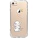 JAHOLAN iPhone SE 2022 Case/iPhone SE 2020 Case,iPhone 7 8 Case, Cute Design Clear Slim Cover Case for iPhone 6/6s/7/8/SE 2020 2022 Elephant