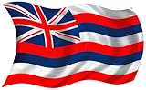 Pacifica Island Art Hawaiian Flag - Hawaiian Art Decal - Car Window Bumper Sticker