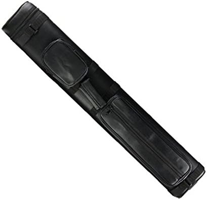 Pool cue case- hard black vinyl, 2 butt 4 shaft