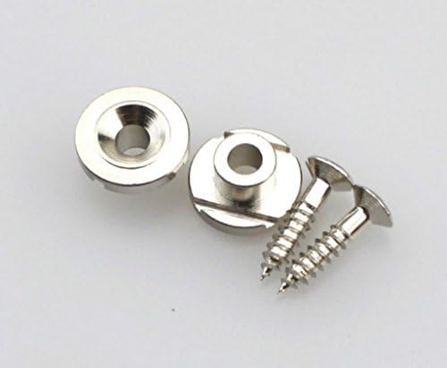 2 Pairs (4 pcs) Chrome Guitar Round String Retainer Tree with Screws
