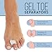 Toe Separators for Bunions – 8 Pack Big Toe Spacers, Hammer Toe Straightener, Correct Crooked Toes – Bunion Corrector and Bunion Relief, Pads for Overlapping, Hallux Valgus, Diabetic Feet, Yogathumb 1