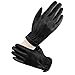 LETHMIK Womens Touchscreen Texting Winter PU Faux Leather Gloves Driving Long Fleece Lined Black-L