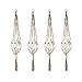 LJY 4 Pieces 2.9Ft Macrame Plant Hangers Bracket Wall Hanging Planters Rope Without Pot for Hanging Baskets Indoor Outdoor Fence