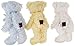 Craft Outlet Inc Craft Outlet Pastel Bears Figurine, 4-Inch, Set of 3