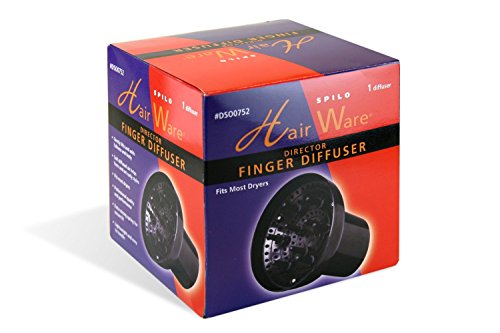 SPILO The Director Styling Finger Diffuser Professional Air Diffuser, Lightweight & Easy to Handle & Fits Most Hair Dryers (Model: 752)
