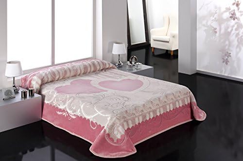 European - Made in Spain warm blanket The Wedding Gift 220x240 Rosa Color 1 PLY
