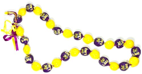 NCAA LSU Fightin Tigers Go Nuts Kukui Nut Lei Necklace